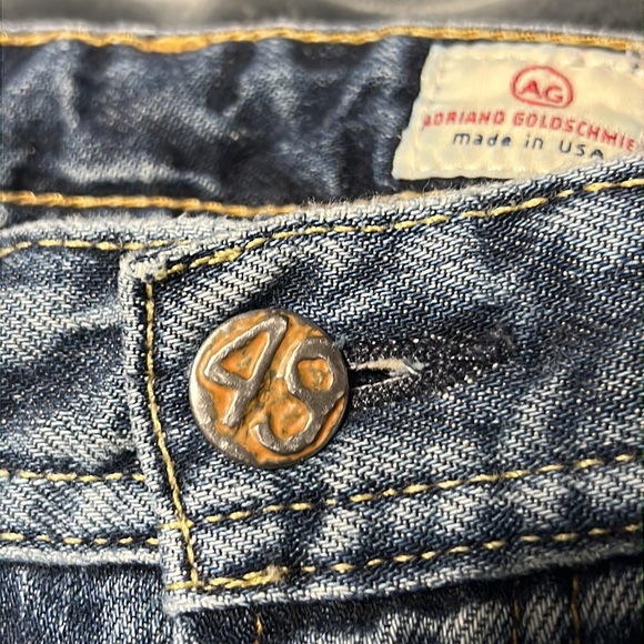 🔥🔥 AG ADRIANO GOLDSCHMIED “Matchbox”Slim Straight Jeans - 34x32 - EXCELLENT - Picture 9 of 13